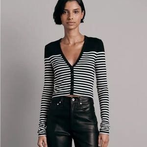 Rag & Bone Breton Stripe Jersey Cardigan